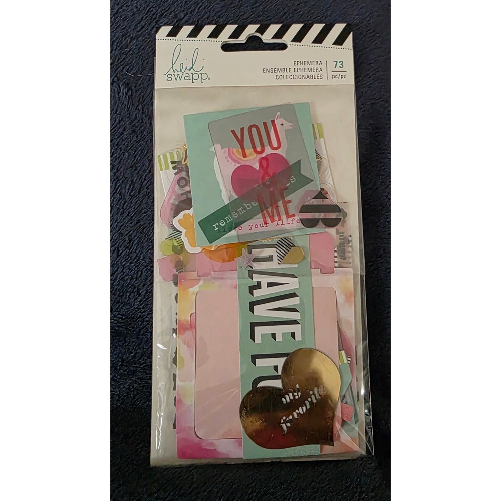 Heidi Swapp Color Fresh Ephemera 73pc Die Cut Shapes American Crafts 314565 NEW